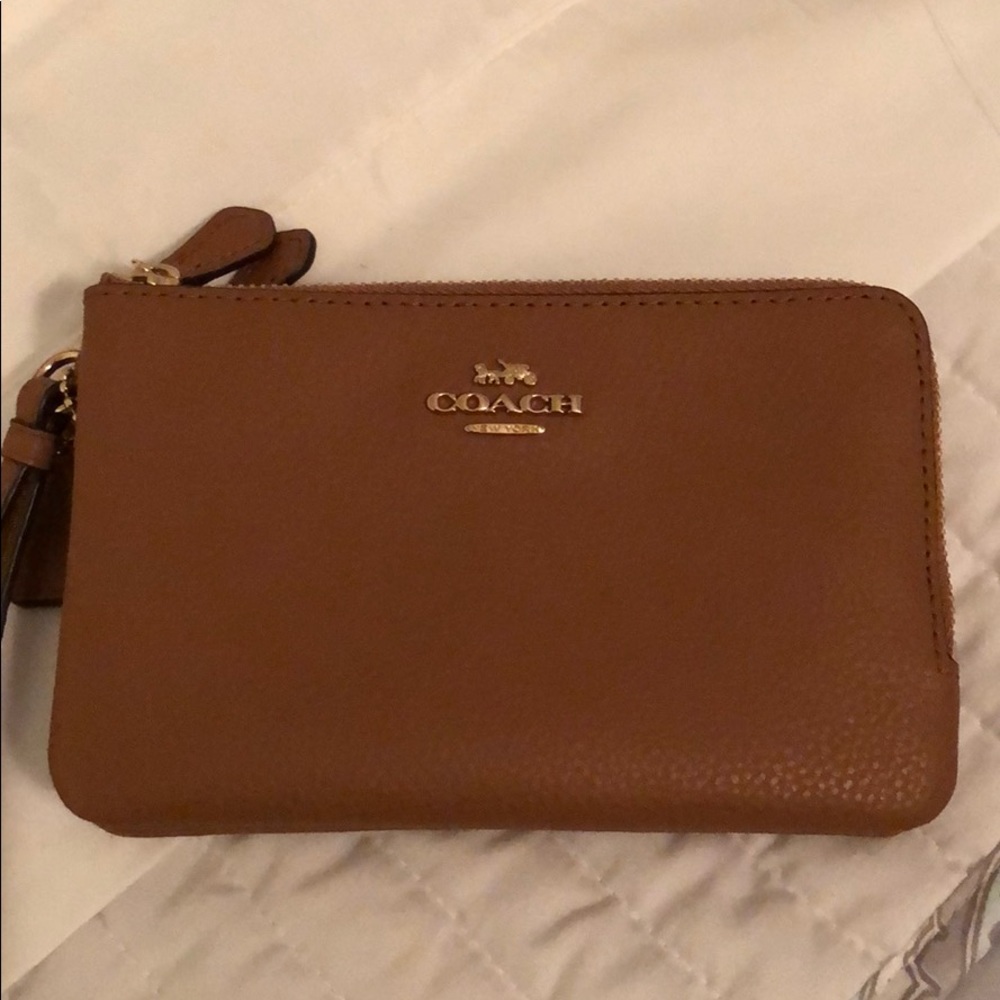 COACH Double Corner Zip Wristlet